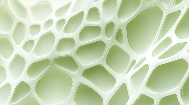 Abstract pale green 3D organic structure.