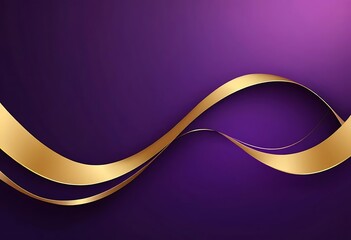 Aufkleber - Abstract Purple Background with Golden Waves