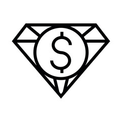 Poster - Diamond vector icon