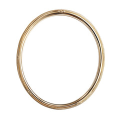Aufkleber - A close-up shot shows an ornate gold circular frame isolated against a black background the frame is empty and ready for a picture or artwork