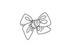 © Lytvynenko Anna - Decorative tie bow for hair in sketch doodle style. Vector illustration