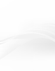 Wall Mural - Abstract white and grey gradient background with wave line effects 