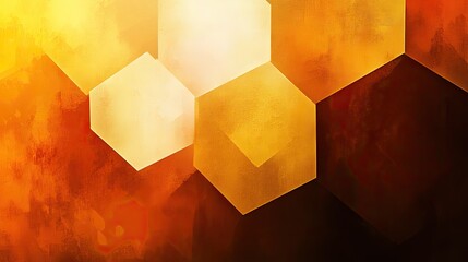 Poster - An innovative abstract background showcasing hexagonal shapes with gradient colors, embodying modern aesthetics and ideal for creative projects.