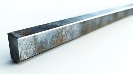 Poster - weathered metal bar, detailed texture, industrial design element