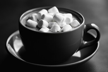 Canvas Print - Hot chocolate with marshmallows