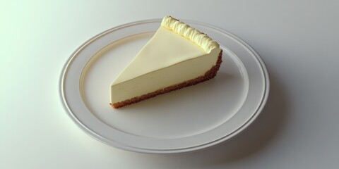 Wall Mural - Cheesecake on white plate