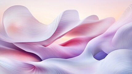 Wall Mural - Gentle Waves in Pink and Purple Tones for Serene Backgrounds