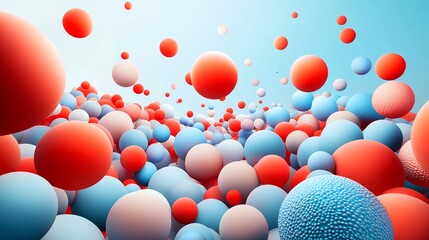 Wall Mural - Gentle Pastel Gradient Bubbles with Soothing Glow in High Resolution