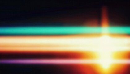 Poster - abstract gradient light art with vibrant multicolored horizontal streaks of warm and cool tones, perfect for modern digital designs or background