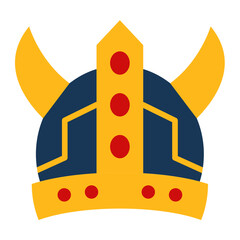 Poster - Viking Helmet Icon Style