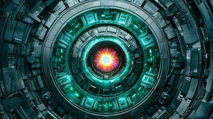 Poster - futuristic sci-fi technology interface showcase digital environment abstract viewpoint high-tech con