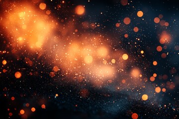 Poster - Sunlight illuminating dust floating indoors against a backdrop of dark curtains