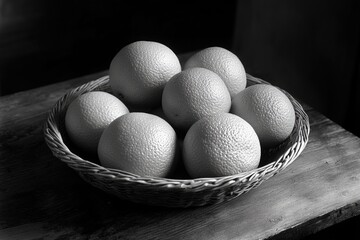 Poster - Oranges on Wooden Table