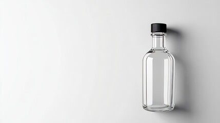 Poster - A solitary glass soap bottle set against a white backdrop