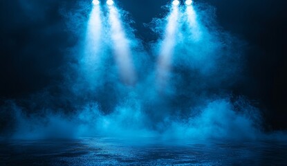 Poster - Dry ice smoke clouds fog floor textureDry ice smoke clouds fog floor texture with a perfect spotlight mist effect