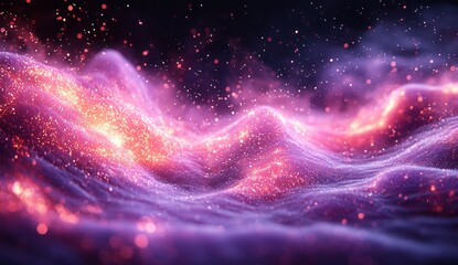 Poster - Abstract purple dark glitter fire particles in a lights texture background
