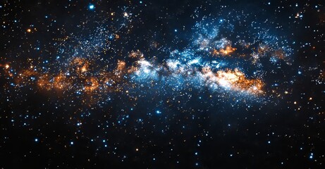 Wall Mural - 3d depiction of sparkling stars with a realistic overlay against a pitch-black night sky
