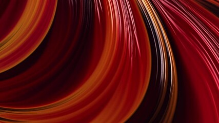 Wall Mural - Light flowing on abstract fractal orange wave background. Simple copy space backdrop