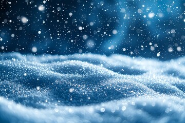Poster - an abstract background featuring snowfall during the winter, christmas season, and snow
