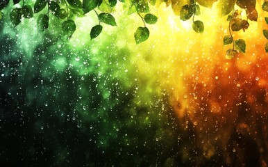 Poster - A high resolution gradient background with shades of green light at 8k