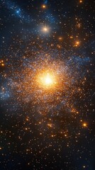 Wall Mural - colorful cosmic explosion in deep space with bright stars and glowing gas clouds