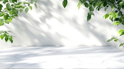 Poster - A clean, modern design with a white surface and soft natural lighting, leaving plenty of space for customizable text.