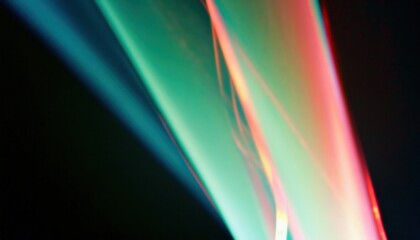 Aufkleber - abstract light gradient with vivid neon hues of red, green, and pink on a dark background, ideal for modern graphic design use