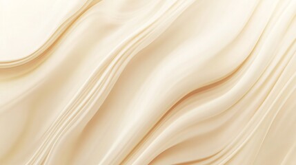 Aufkleber - Smooth, flowing cream fabric with gentle waves and a warm beige tone.
