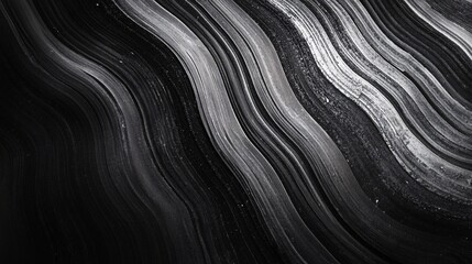 Aufkleber - Abstract black and white lines create a wavy pattern, evoking a sense of depth and movement.