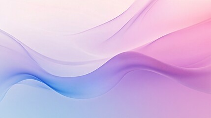 Aufkleber - Abstract flowing waves in soft pastel hues of pink and blue create a calming and serene atmosphere.