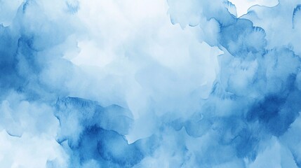 Aufkleber - A serene abstract watercolor background showcasing various shades of blue.