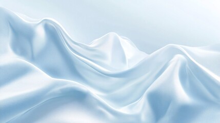 Poster - Soft white fabric draping in gentle waves, creating an ethereal and calming visual effect.