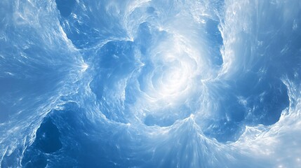 Aufkleber - Abstract swirling blue clouds create a cosmic, dreamy atmosphere, evoking feelings of tranquility and wonder.