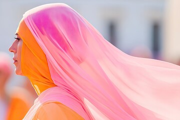 Poster - capture vibrant modern ritual from diverse culture featuring participants engaging in traditional dance surrounded