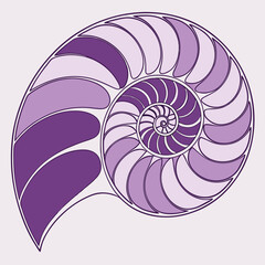 Naklejka na meble Monochromatic Spiral Pattern in Shades of Purple