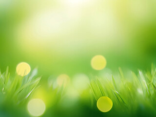 Spring light green blur background, glowing blurred design, summer background for design wallpaper, bokeh, sun, design, ai