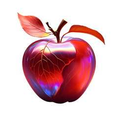 Wall Mural - Surreal apple art vibrant red apples