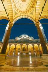 Wall Mural - suleymaniye mosque view at night. ramadan or islamic background photo