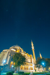 Wall Mural - suleymaniye mosque at night. visit istanbul concept photo