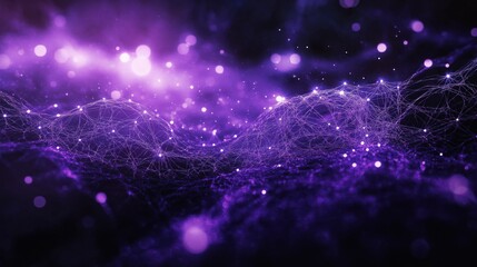 Wall Mural - a purple galaxy with many stars and a purple background