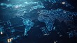 Abstract Blue Technology Business or Science Background High