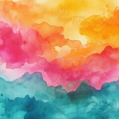 Wall Mural - A colorful painting with a lot of different colors and brush strokes