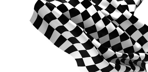 Aufkleber - The checkered flag waves signaling the finish line
