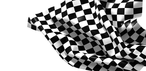 Wall Mural - The checkered flag waves signaling the finish line