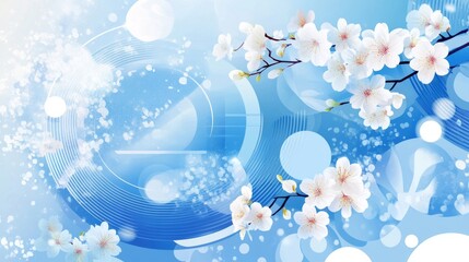 Poster - Modern abstract background, blue white gradations, circle effect,shape memphis, trendy , vector ,eps 10