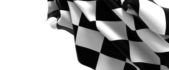 Wall Mural - The checkered flag waves signaling the finish line