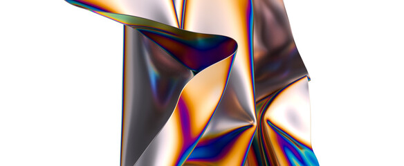 Poster - Holographic Illusion: Immerse Yourself in a Mesmerizing 3D Holographic Background