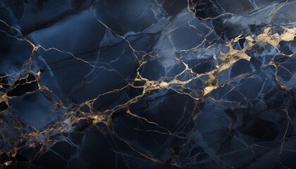 Wall Mural - blue gold marble texture pattern