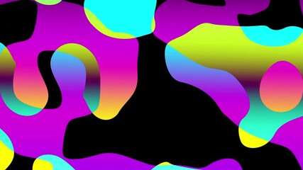 Aufkleber - Abstract Colorful Shapes. Loop psychedelic abstract background