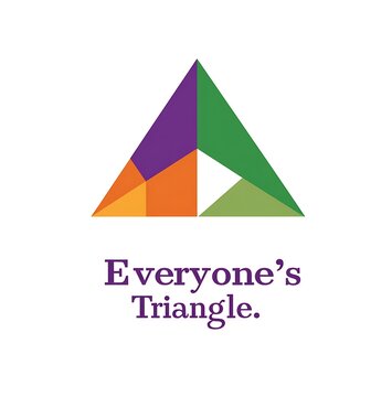 a logo on a purple background